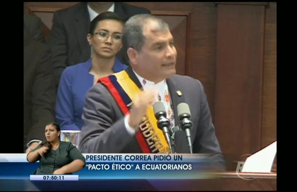 El Presidente Rafael Correa realizó su último Informe a la Nación